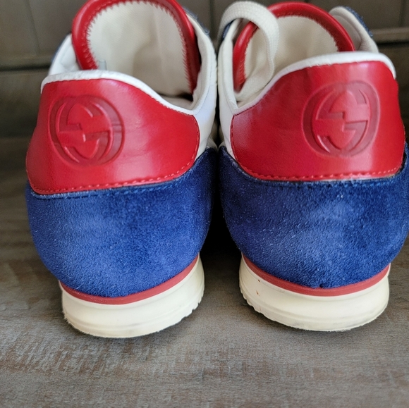 Gucci Authentic Womens Signature Stripe Ace Suede/Nylon Sneakers(EU 37.5 US 7) - Picture 7 of 15